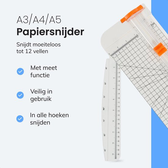 Coupe-papier en rouleau - Pour A3/A4 - 12 feuilles à la fois - Machine - Accessoires de bureau - Coupe-papier - Diydash