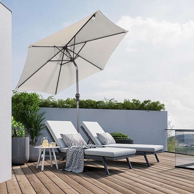 Angel Living Parasol - Ø250 cm - Inclinable - Crème