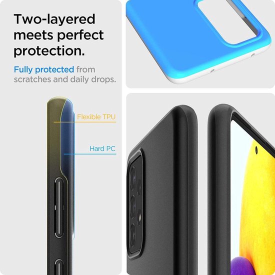 Spigen - Convient à l'étui Samsung Galaxy A72 Case - Back Case Thin Fit Black