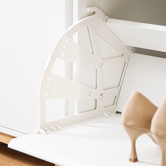 SoBuy FSR191-WN Banc à chaussures - Banc de rangement blanc avec rabat et coussin