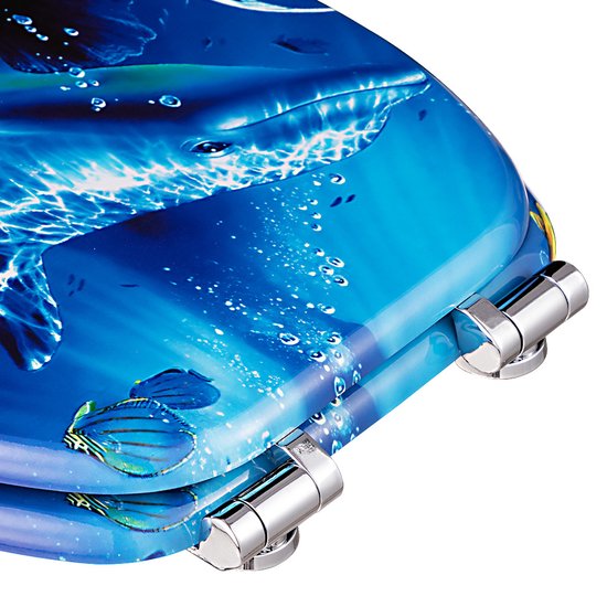 Abattant Dolphin - Sotf Close Antibacterial - MDF 150kg