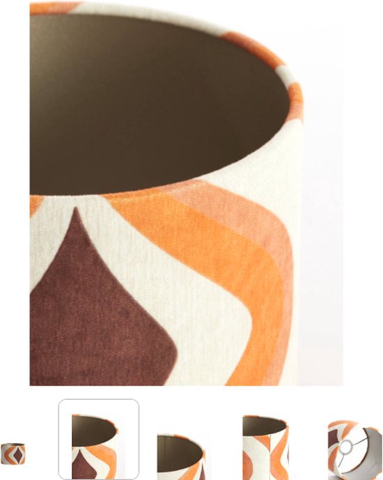 Light & Living - abat-jour - Cookie - multicolore - tissu - Ø 20 cm - E27 - 2220522
