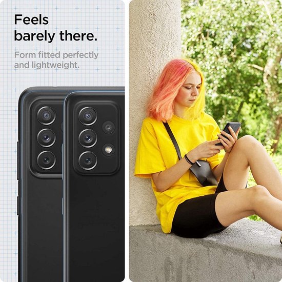 Spigen - Convient à l'étui Samsung Galaxy A72 Case - Back Case Thin Fit Black