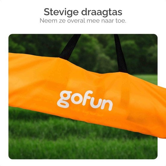 Gofun But de football set de 2 - Buts de football - Buts de football - Buts de football pour enfants - Pliable - 90 x 60 x 60 cm - Noir/Orange
