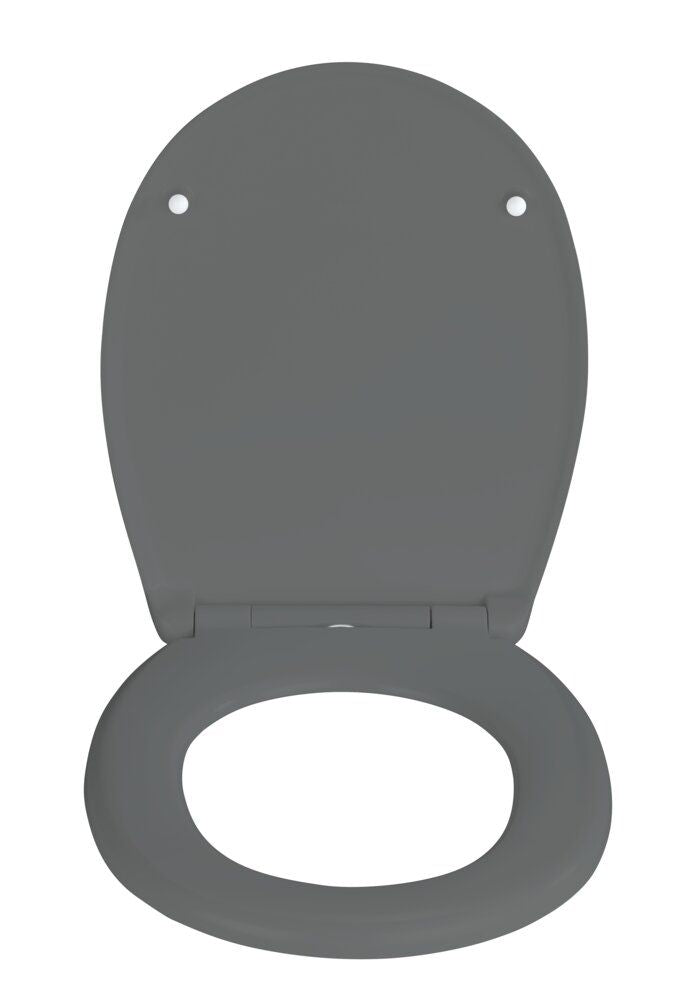 Siège de WC WENKO Vorno Neo gris - Duroplast - Easy-Close - Fix-Clip