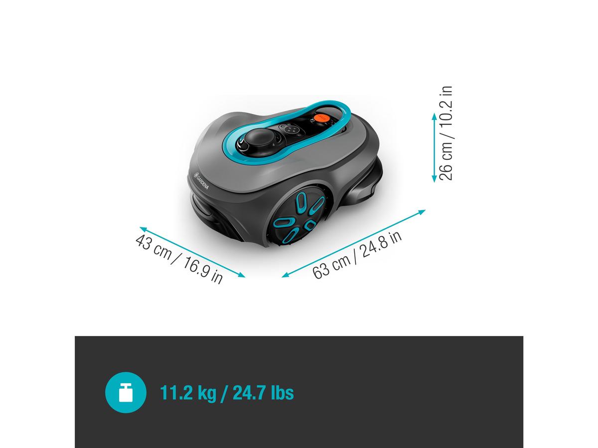 Tondeuse robot Gardena Smart Sileno Free 1200 - Silencieuse et efficace - Commande via l'application incluse