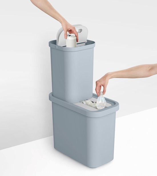 Joseph Joseph - GoRecycle - Poubelle de tri sélectif - Lot de 2 - 46 litres - Bleu