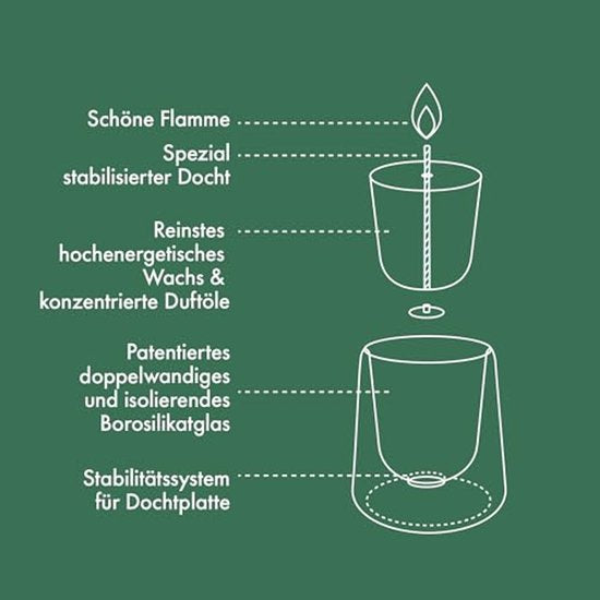 Kit de démarrage Bolsius « Clean Light » avec bougie parfumée Gardenia / Figue