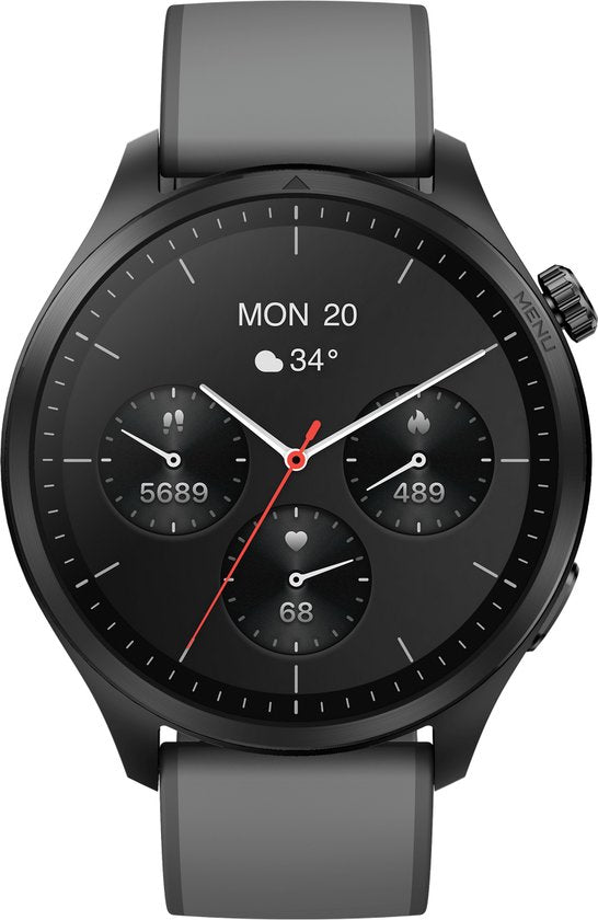 Otiume Modern Pulse GTR1 – Montre connectée – Écran AMOLED 46 mm – Double GPS – Appels via Bluetooth – Noir