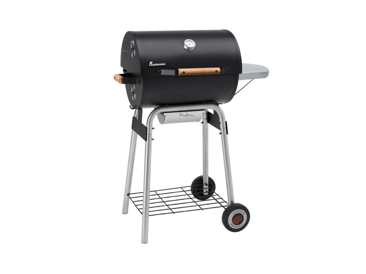 Barbecue au charbon de bois Landmann Black Taurus 440 - Conception robuste - Grande surface de cuisson