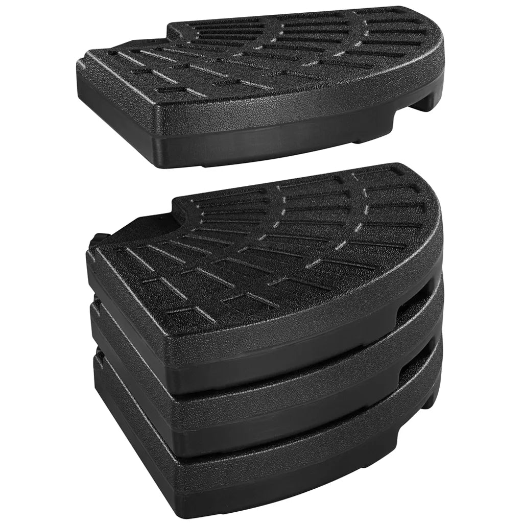 Lot de 4 pieds de parasol Yaheetech - Noir - Poids de parasol rechargeables pour parasol flottant, pouvant contenir jusqu'à 66 kg de sable ou 52 kg d'eau