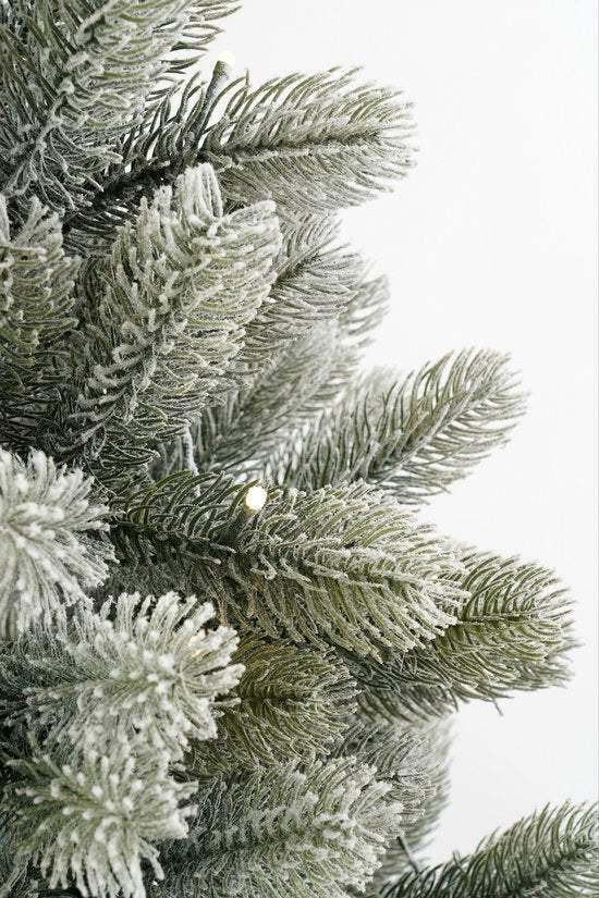 Black Box Trees Nigata Artificial Christmas Tree in Pot with LED Lighting - H90 x Ø55 cm - Green Frosted