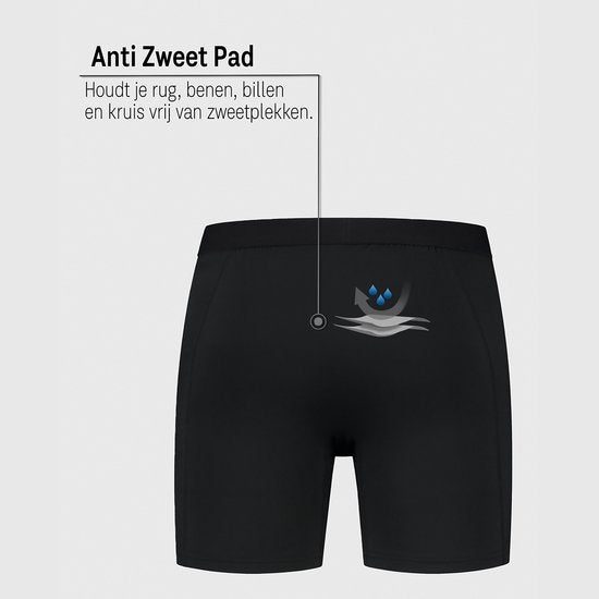 Boxer anti-transpiration Fibershirts - Bande anti-transpiration intégrée - MicroModal respirant - Anti-transpiration - Homme - Taille XL - Noir