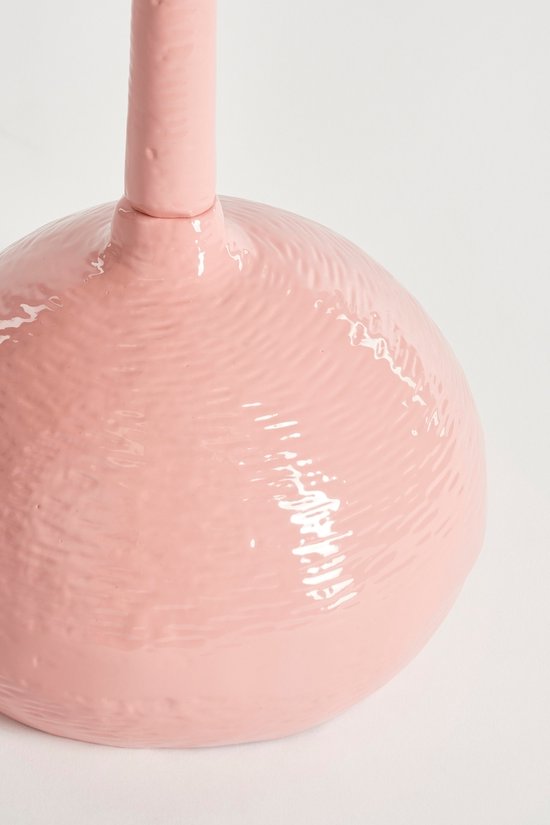 Mica Decorations Table d'appoint Colin - H58 x Ø34 cm - Aluminium recyclé - 100% FSC - Rose clair