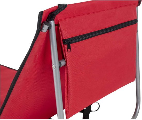 Bo-Camp - Tapis de plage/chaise longue - Lota - Rouge