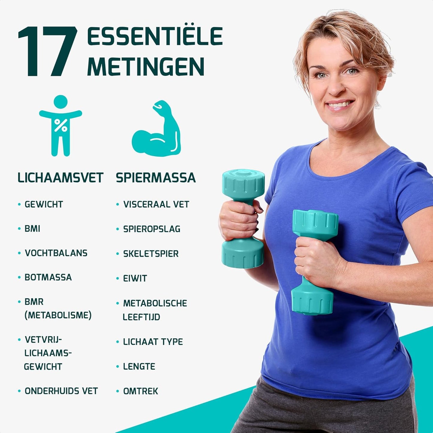 Fitage Pèse-personne numérique Analyse corporelle intelligente - 17 mesures - App Linking - 180 kg - 28 x 28 cm - Noir