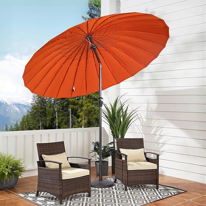 Angel Living 250 cm Parasol Shanghai - avec manivelle - mât de 38 mm