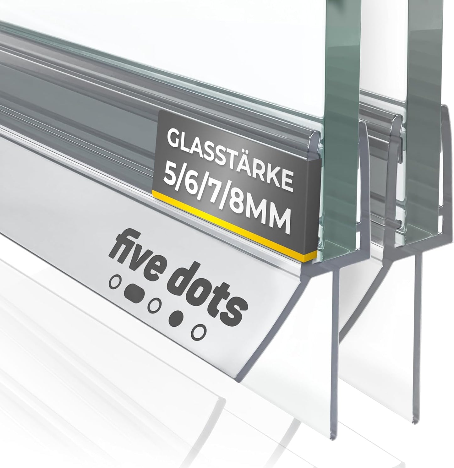 Five Dots Joint de douche 2 pièces 6mm - Transparent