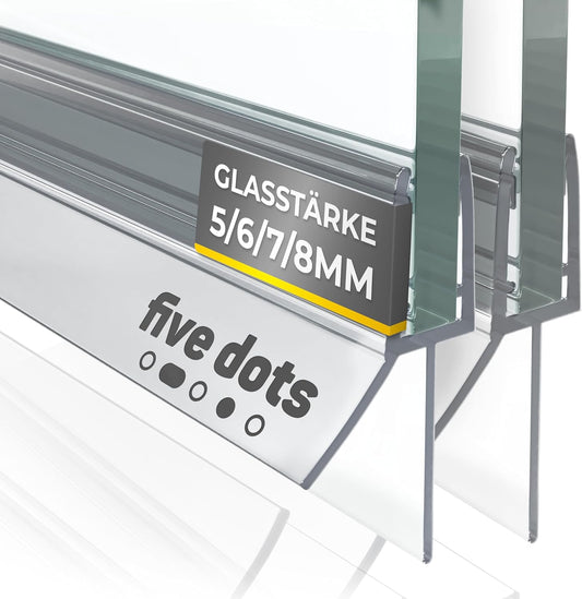 Five Dots Joint de douche 2 pièces 6mm - Transparent