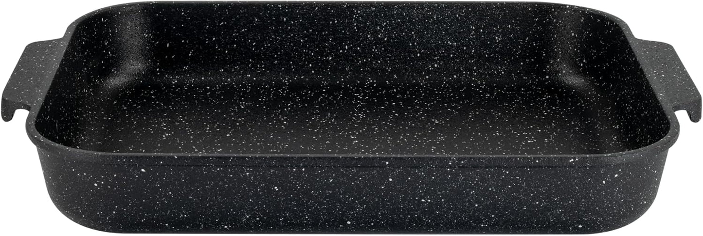 Scoville Neverstick plat à rôtir 32cm x 25cm - noir, antiadhésif, va au four