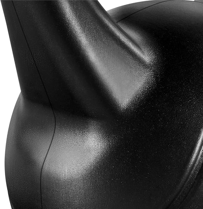 Yaheetech Kettlebell 12 kg Noir - Béton avec revêtement plastique - Poignée antidérapante