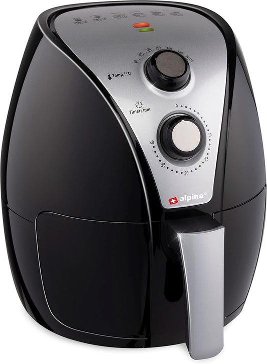 Alpina Friteuse sans Huile XL, Airfryer, 3.2L, 80 à 200°C, 1500W, Noir