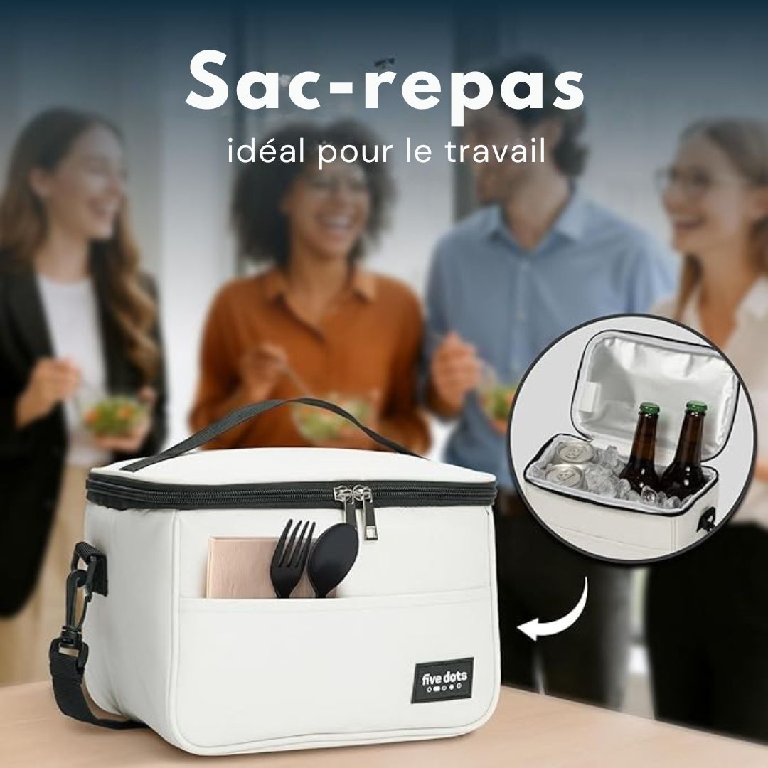 Sac isotherme - five Dots - 7L - gris