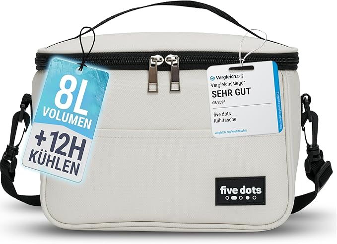 Sac isotherme - five Dots - 7L - gris