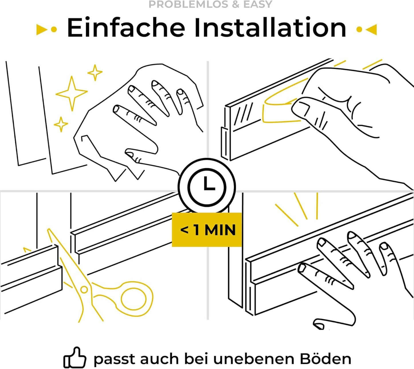Joint de porte en silicone Five Dots - 2 pièces - Pin Wood Brown