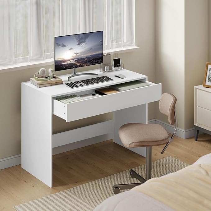 eSituro bureau - avec tiroirs - bureau d'ordinateur - bureau de bureau - 100x50x75 cm