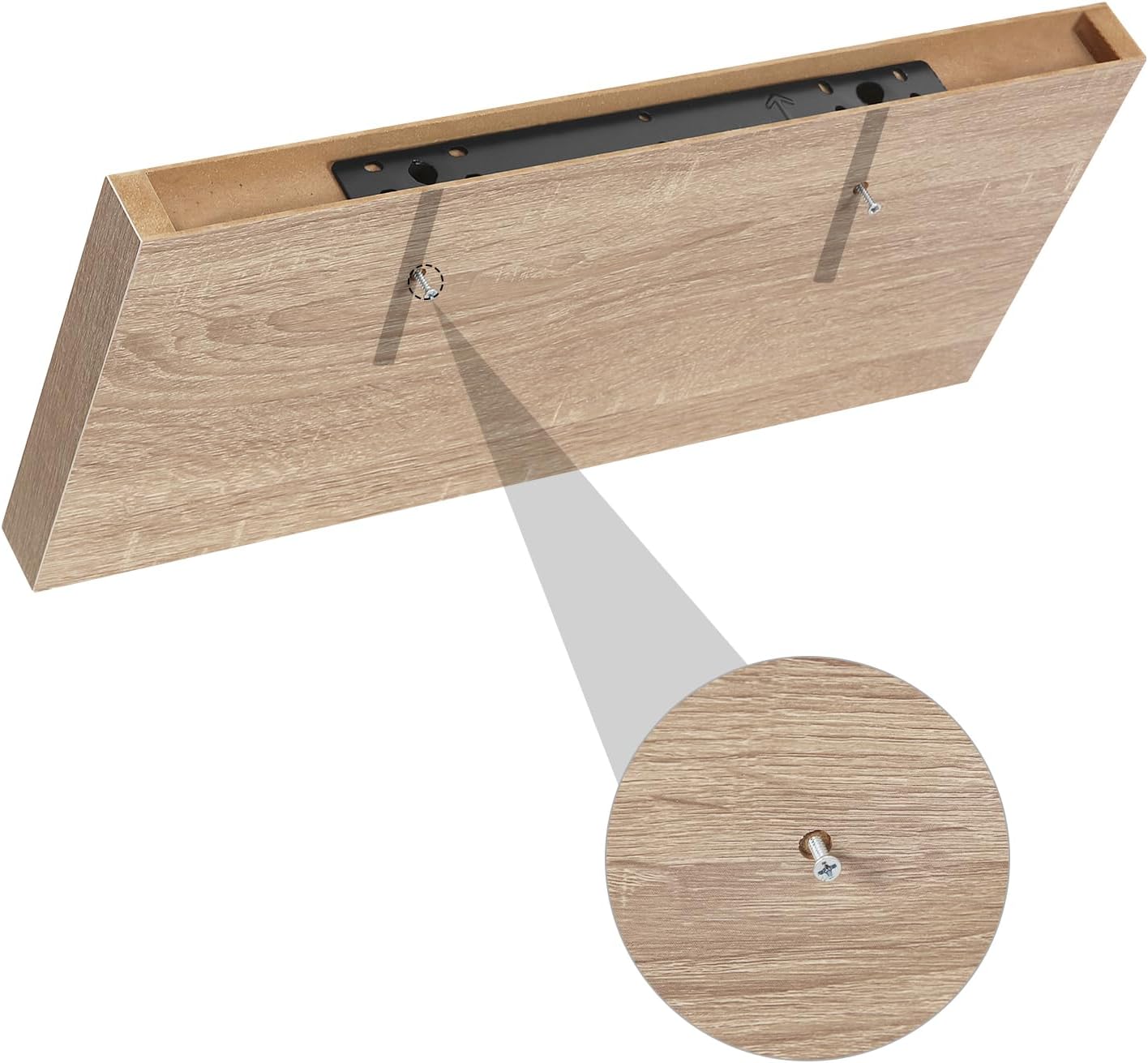 Eugad Wall Shelf 40 x 22.9 x 3.8 cm Oak - Etagère flottante en bois Retro Design