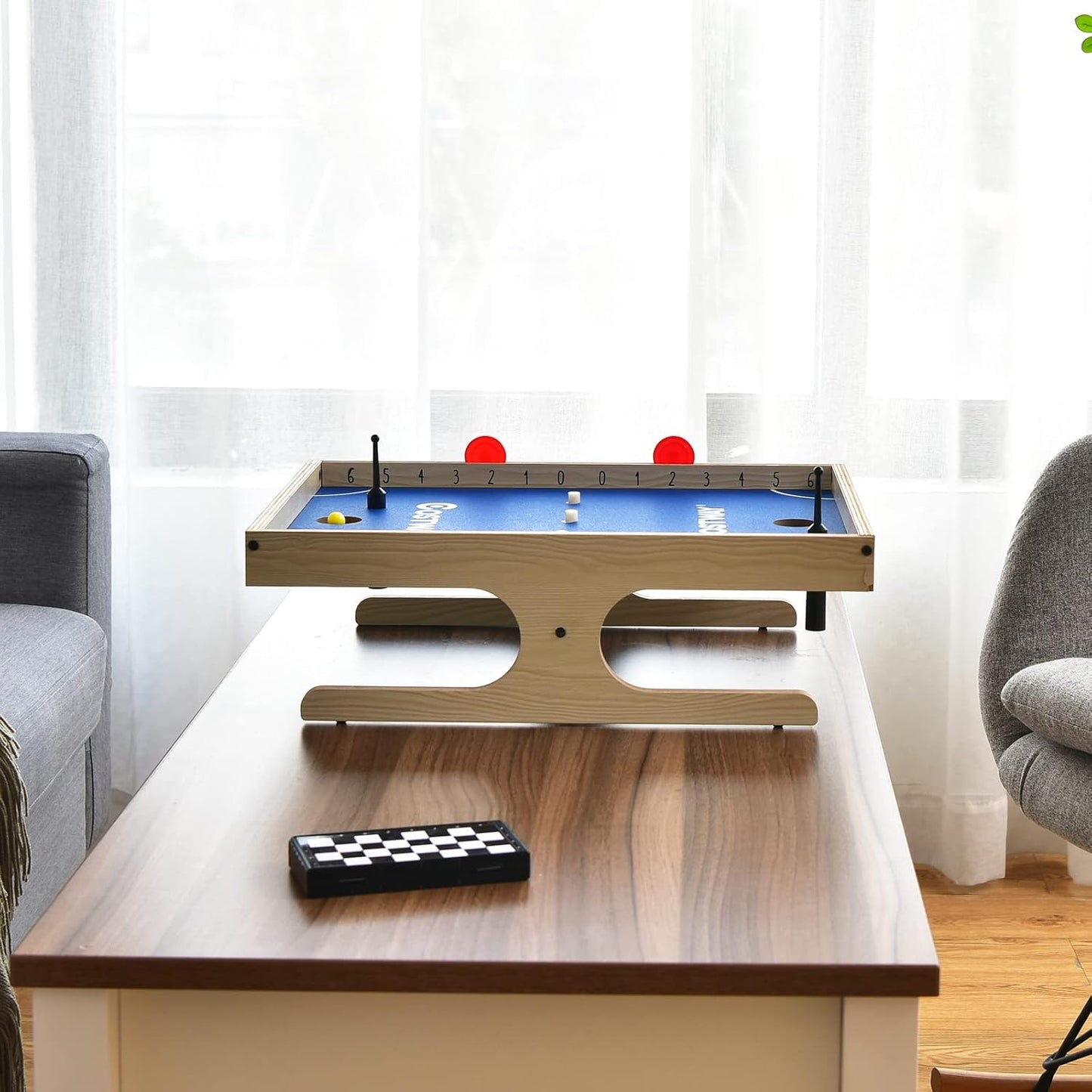 Jeu de table magnétique - football de table et air hockey
