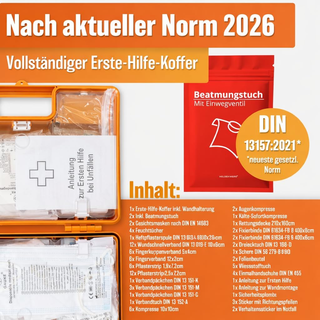 Trousse de secours héroïque - 28x22x11.5cm - Orange