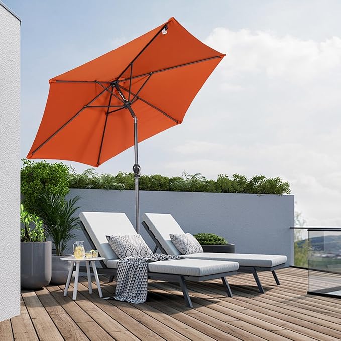 Angel Living Parasol Ø250 cm - Inclinable - Terra