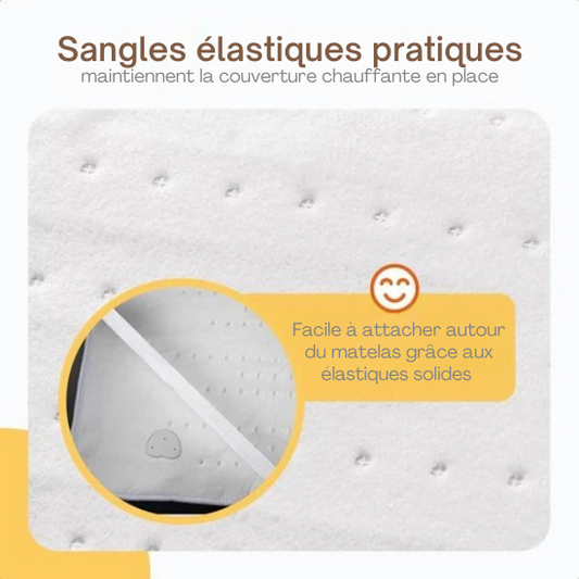 Couverture Chauffante Électrique - Goliving - 2 personnes - 3 niveaux de chaleur - Minuterie - 60 watts - Polyester - 160 x 140 cm - Blanc