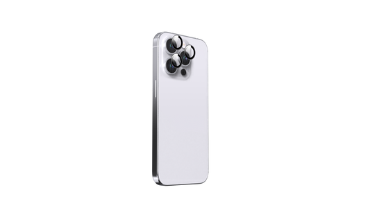 BeHello - Protection de l'objectif de l'appareil photo - Convient à l'iPhone 15 Pro et 15 Pro Max et 14 Pro et 14 Pro Max - Comprend une protection individuelle de l'objectif et un cadre en aluminium - Pour Apple iPhone - Aluminium noir et verre transpare