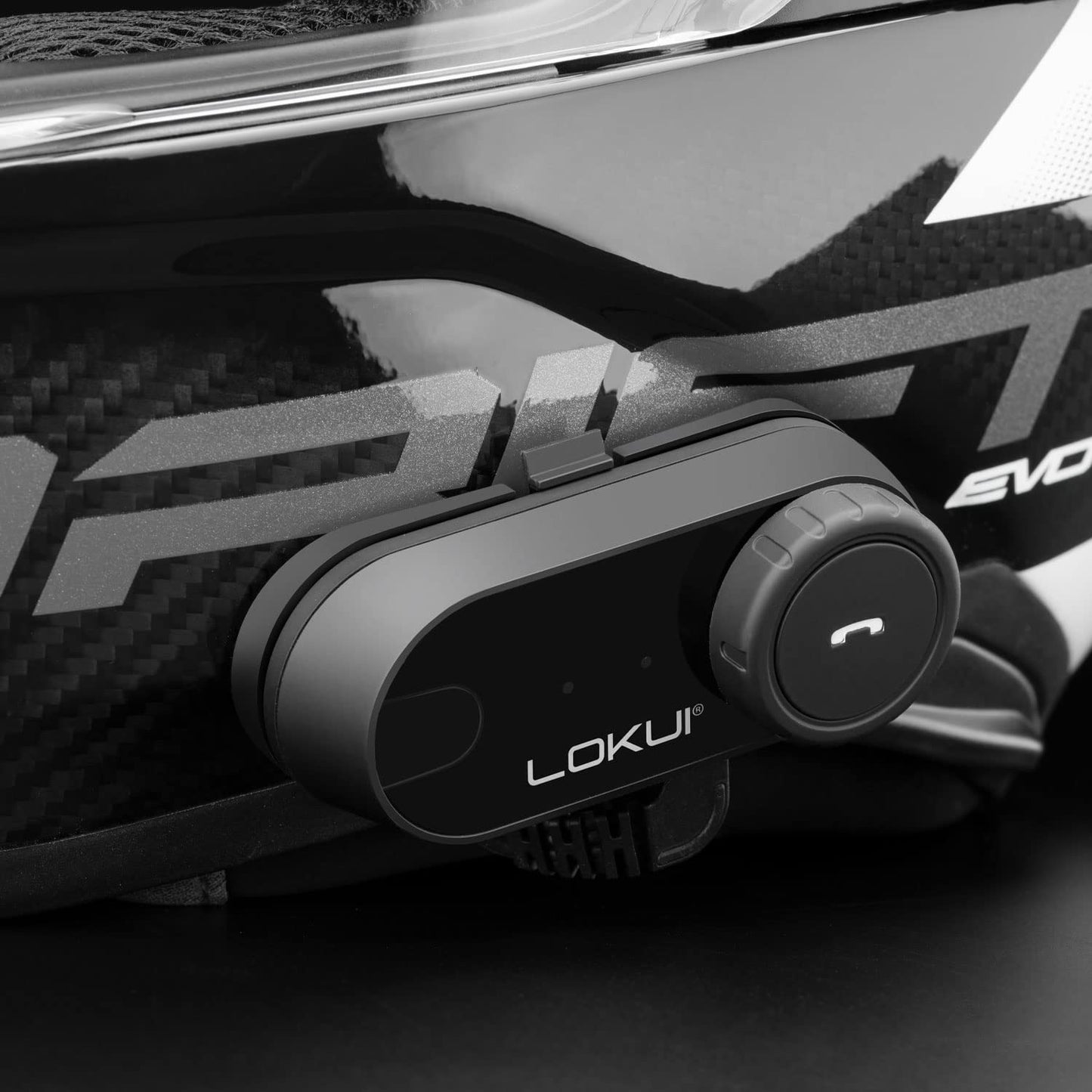 Kit d'intercom Lokui K30 - Bluetooth - Duo - 800 m - Radio - Noir