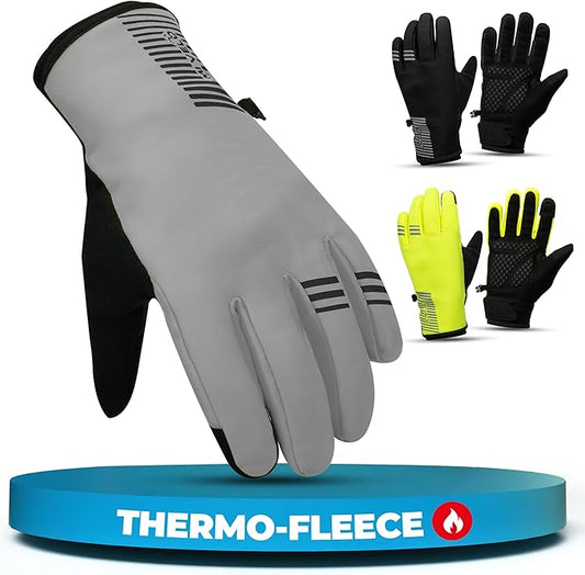 MIVELO Gants d'hiver - coupe-vent - imperméable - écran tactile - isolation 3M - antidérapant - gris
