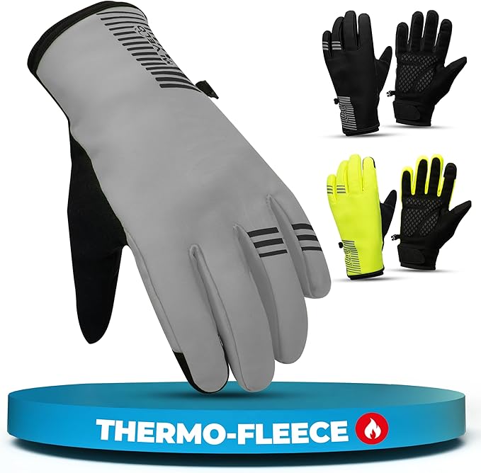 MIVELO Gants d'hiver - coupe-vent - imperméable - écran tactile - isolation 3M - antidérapant - gris XXL