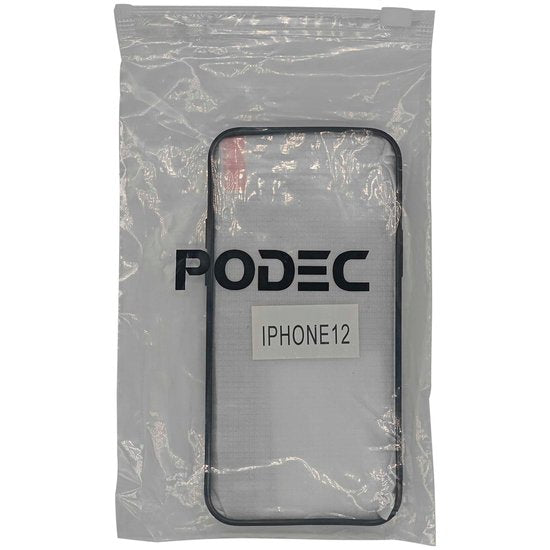 Coque de téléphone noire - Compatible avec l'iPhone 12 - Coque et protection d'écran - Verre de protection