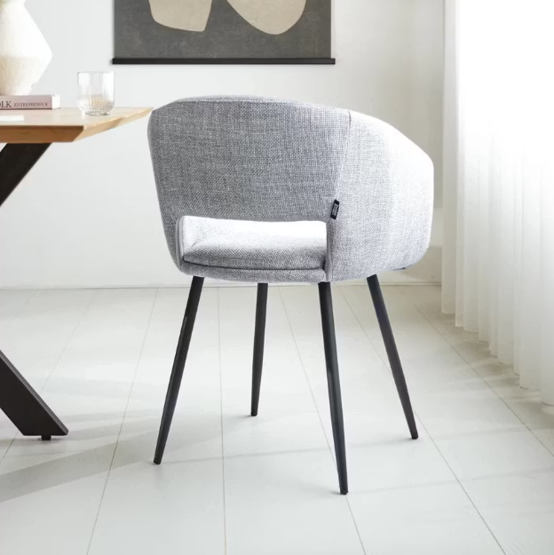 Vince Design Boden Chaise de salle à manger 55x55x78 cm - Gris clair