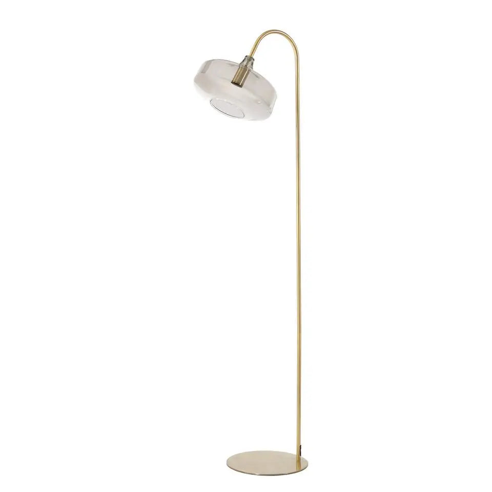 Lampadaire Solna de Light & Living - Bronze antique avec verre fumé - 45 x 29,5 x 160 cm