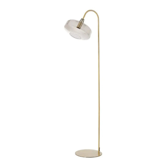 Lampadaire Solna de Light & Living - Bronze antique avec verre fumé - 45 x 29,5 x 160 cm