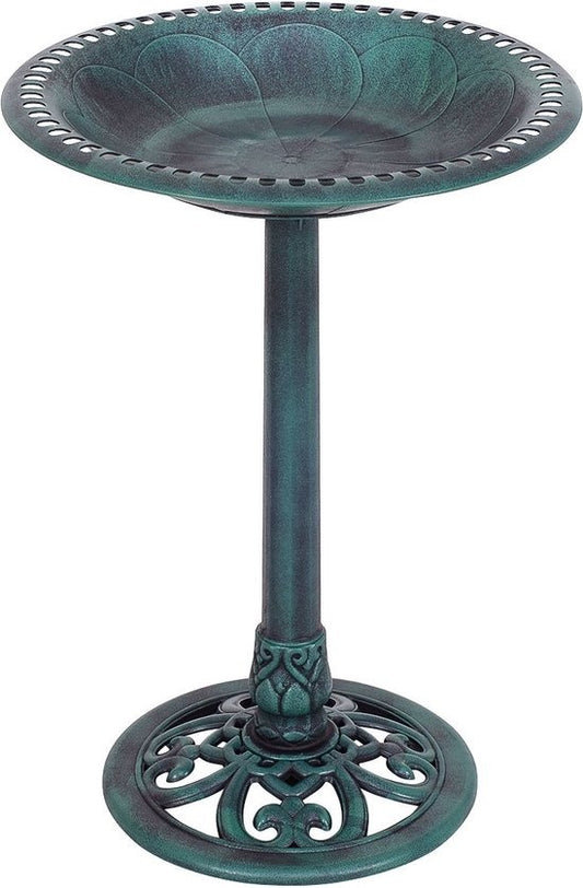 Coast Mangeoire/Bain d'oiseaux - Freestanding, Mangeoire d'oiseaux, Jardin/Terrasse - Ø 51 x 72 cm - PP avec résine - Vert