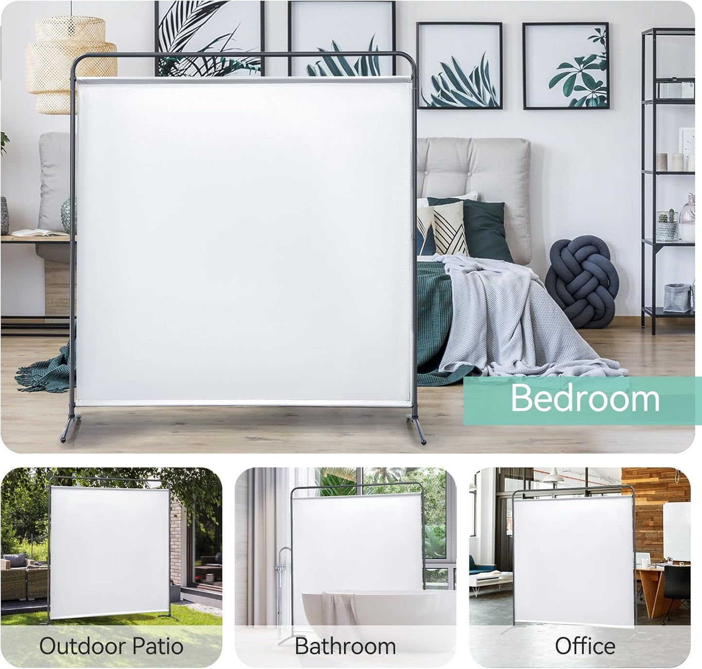 Paravent Angel Living - 1 Panneau - 162 x 174 cm - Blanc
