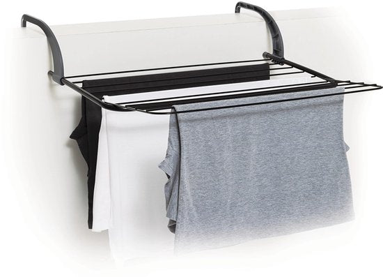 5Five Petit étendoir à linge pliable - 7 mètres de corde à linge - À suspendre - 60 x 55 cm - radiateur/porte