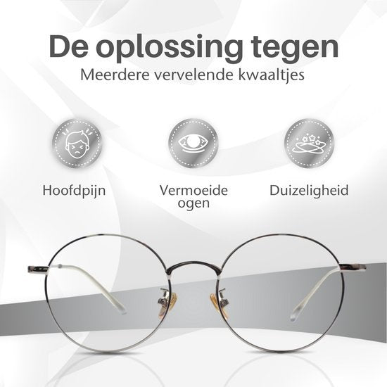 LC Eyewear Lunettes d'ordinateur - Lunettes à lumière bleue - Lunettes d'affichage - Métal - Unisexe - Argent