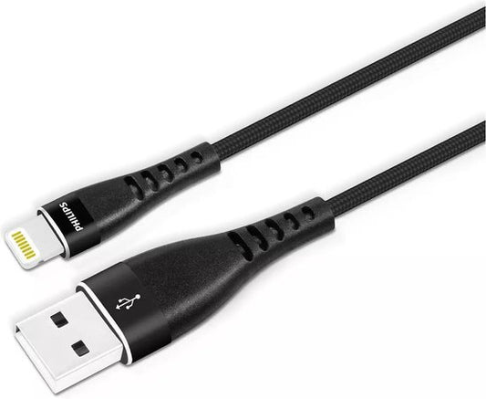 Philips Charger USB DLC5204V/00 - 120 cm - Lightning - Apple - Noir