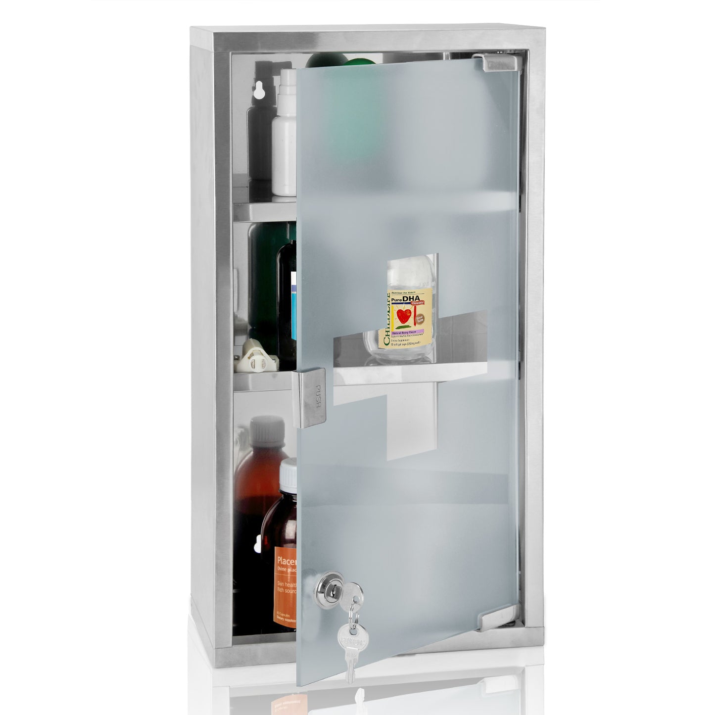 Armoire à pharmacie - DBA - Avec serrure - 48,5cm x 25cm x 12cm