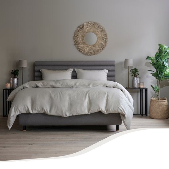 Housse de couette TEMPUR - 200 x 200 cm - Fibres naturelles et bambou - Résistante au repassage et au séchage - Confort soyeux et régulation naturelle de la température - Blanc